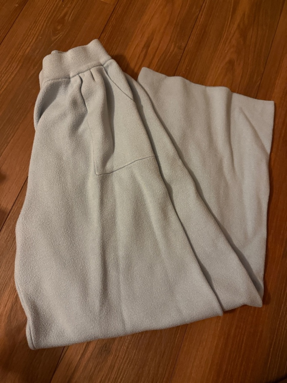 Pink Lily Light Gray Fleece Track Joggers
